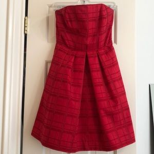 Vineyard Vines Red Strapless Dress